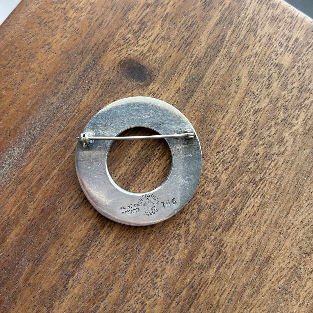 Green "O" Brooch
