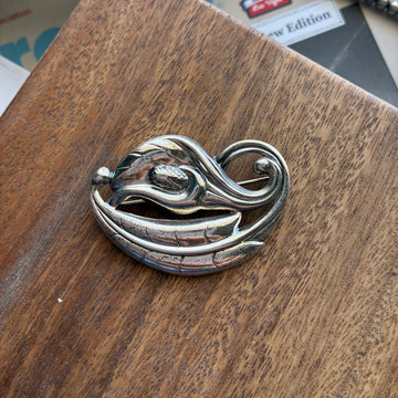 Working Lotus Flower Brooch